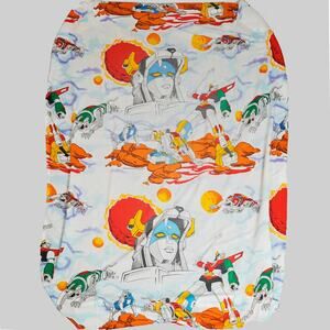 Vintage 1984 Voltron Twin Bed Sheet Set Fitted + Flat 80s Anime Cartoon